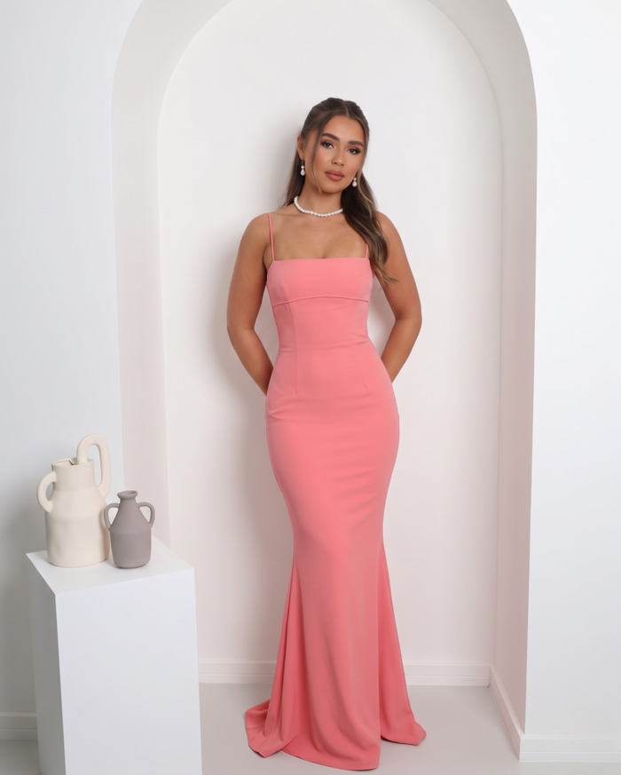 Elara™ | Strapless Column Maxi Dress