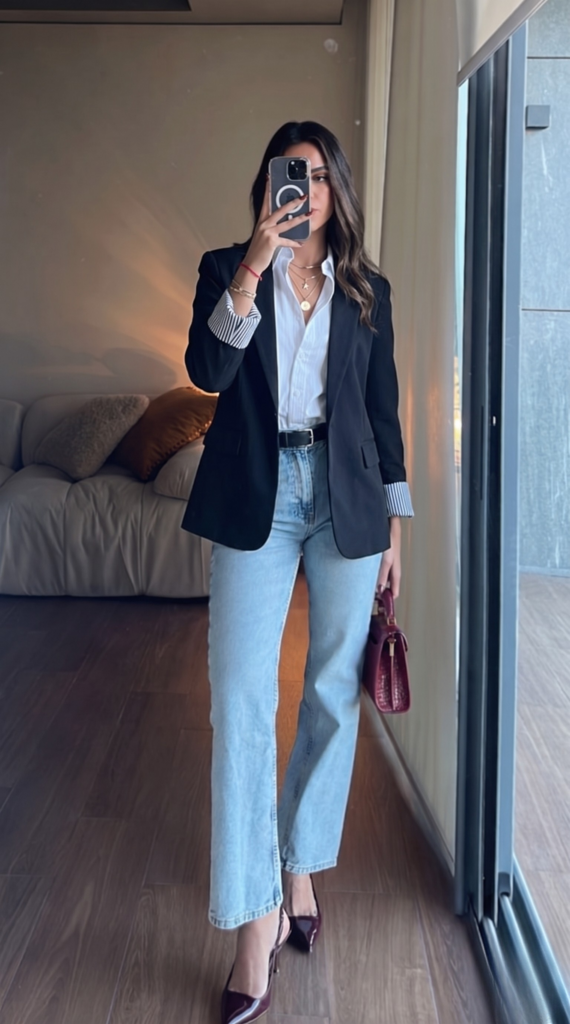 Livia™ | Women's Single-Button Blazer with Cropped Sleeves