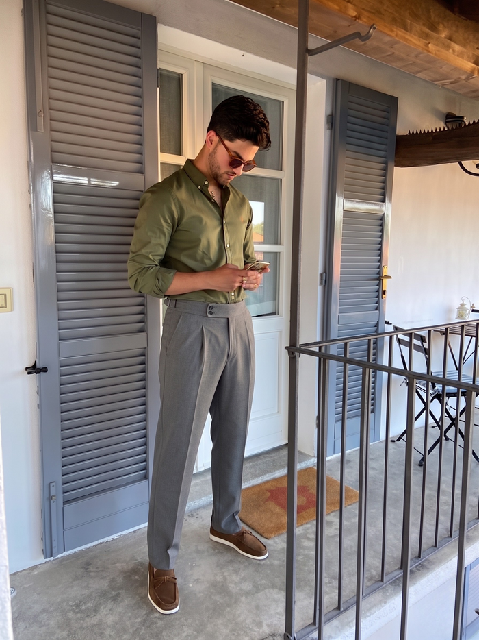 Pallais™ | Men's Pleated Straight Leg Trousers
