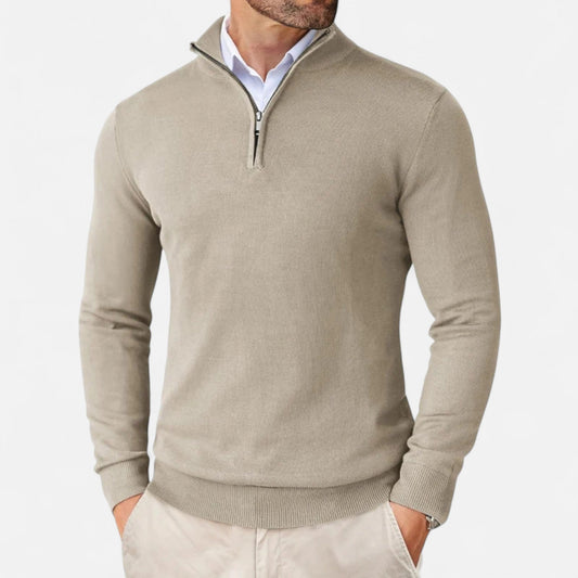Men’s Lightweight Sweater with Quarter-Zip Position 1