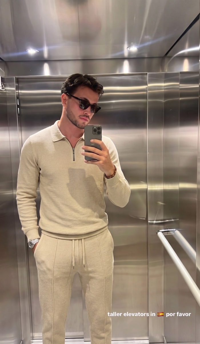 Orson™ | Men's Waffle Texture Zip Collar Top & Jogger Set